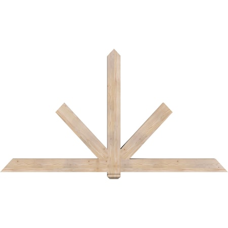 Ekena Millwork Kennewick Smooth Timber Gable Bracket, Douglas Fir, 96"W x 52"H x 5 1/2"D x 5 1/2"F, 13/12 Pitch GBW096X52X0606KEN00SDF